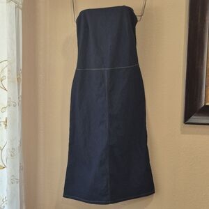 Elegant Navy Strapless Dress Zise 9